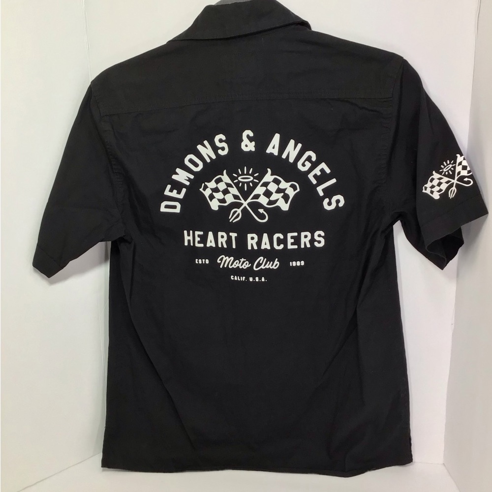 Vtg Demons And Angles Heart Racing Team shirt,small,23.5 long,18.5 Cht.